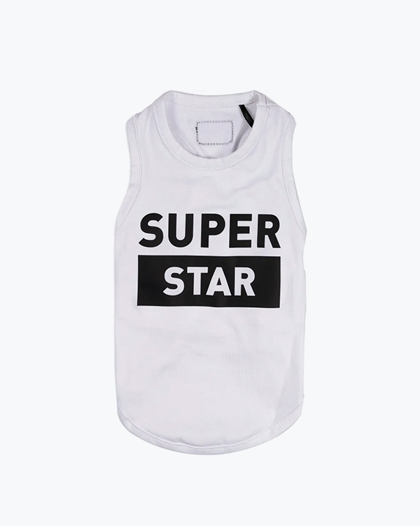 Борцовка Pet Fashion SUPERSTAR, белая, S