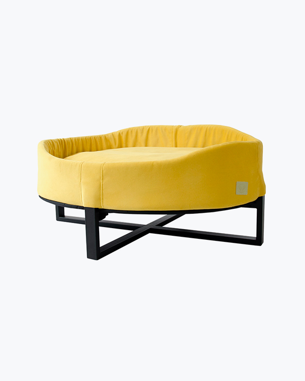 Лежак вiд Джека Джага L для собак та котів, жовтий, 90х75х45 см