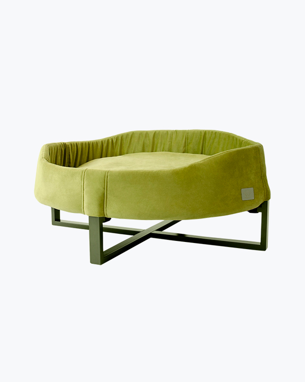 Лежак вiд Джека Джага L для собак та котів, оливковий, 90х75х45 см