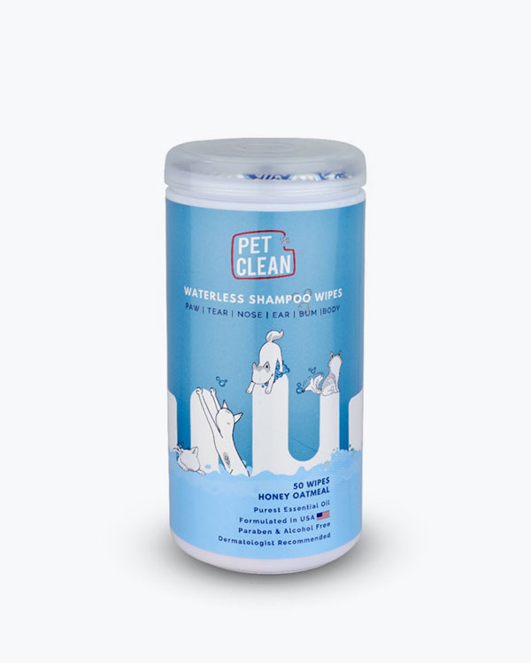 Салфетки влажные Pet Clean Pet Shampoo Wipes, быстрая очистка складок, с медово-овсяным ароматом, 50 шт