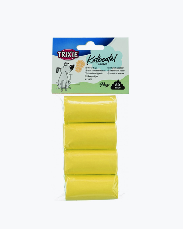 Пакеты Trixie для уборки за собаками,с ароматом лимона, сменные M 4х20 шт/уп