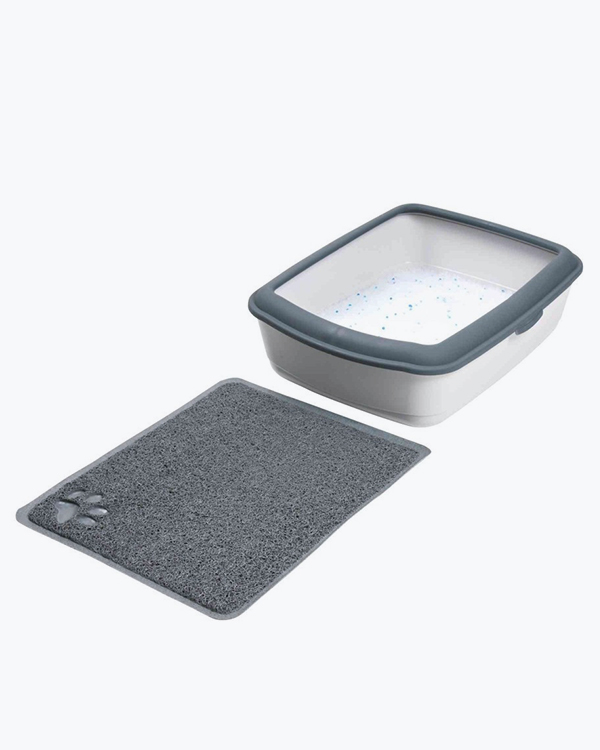 Коврик Trixie під туалет, сірий з лапкою, 34 х 45 см - фото 2