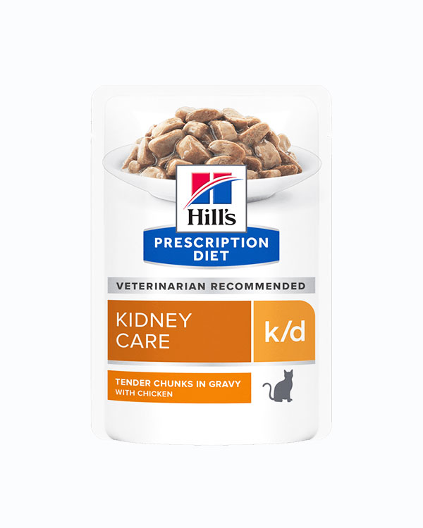 УЦІНКА - Вологий корм для кішок Hill’s Prescription Diet k/d підтримка функції нирок, з куркою, пауч, 85 г