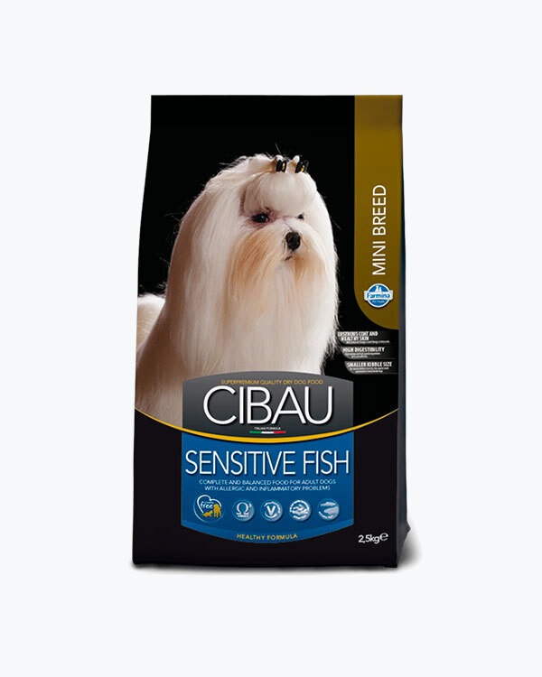 УЦІНКА - Сухий корм Farmina Cibau Sensitive Mini Fish, для собак дрібних порід з чутливим шлунком, риба, 2.5 кг