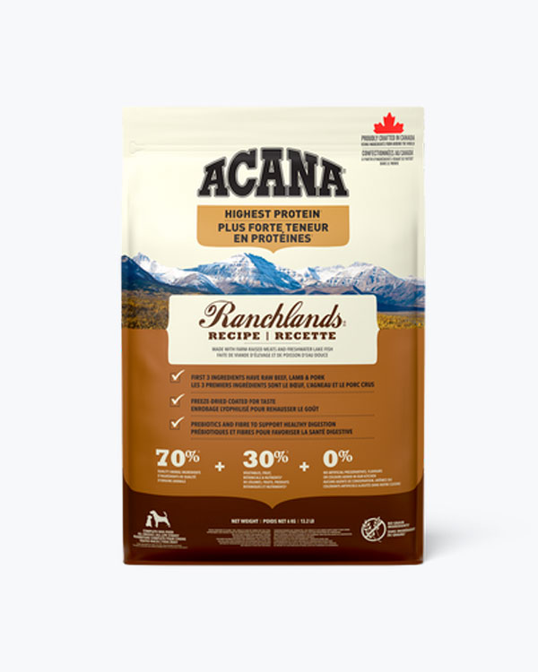 Сухой корм ACANA Ranchlands, для собак, красное мясо, 6 кг
