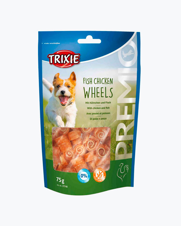 УЦІНКА - Ласощі Trixie Premio Fish Chicken Wheels для собак, курка і риба, 75 г