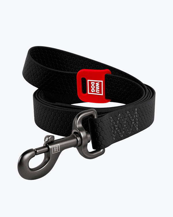 Повідець WAUDOG Waterproof водостійкий для собак, чорний, розмір M (20мм, 183см)