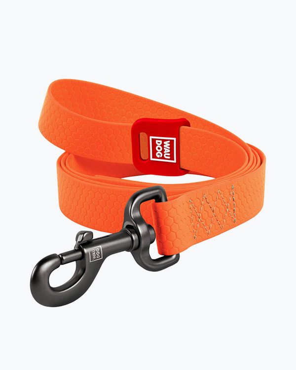 Повідець WAUDOG Waterproof водостійкий для собак, помаранчевий, розмір S (15мм, 183см)