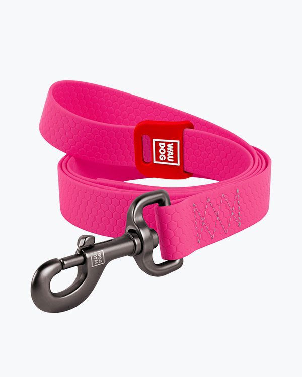 Поводок WAUDOG Waterproof водостойкий для собак, розовый, размер S (15мм, 183см)