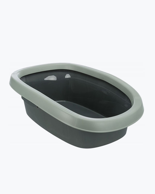 Туалет Trixie Be Eco Carlo для котів, з рамкою перероблений пластиковий сірий, 38х17х58 см