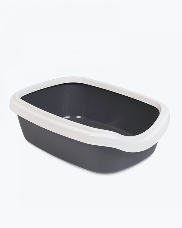 Туалет Природа Comfort M для котів, сірий, 41х30х13,5 см