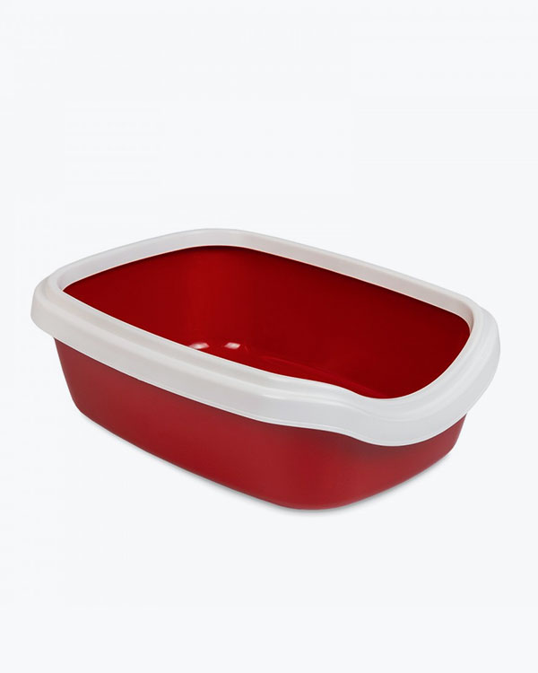 Туалет Природа Comfort M для котів, бордо, 41х30х13,5 см