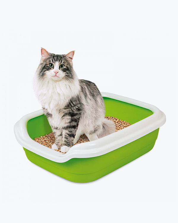 Туалет Природа Comfort L для котів, лайм, 49х39х15 см - фото 2