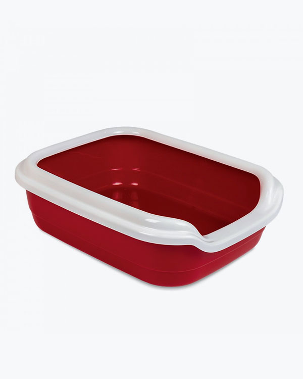 Туалет Природа Comfort L для котів, бордо, 49х39х15 см