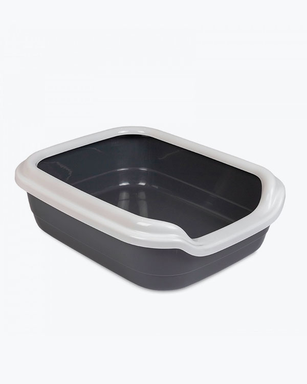 Туалет Природа Comfort L для котів, сірий, 49х39х15 см