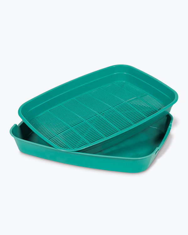 Туалет Природа №1 з сіткою, для котів, колір в асортименті, 34.5х26х5 см