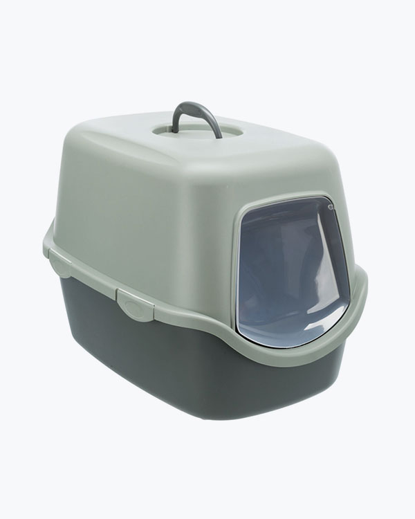 Туалет-будиночок Trixie Vico для котів, пластиковий, антрацитовий сіро-зелений, 40х40х56 см