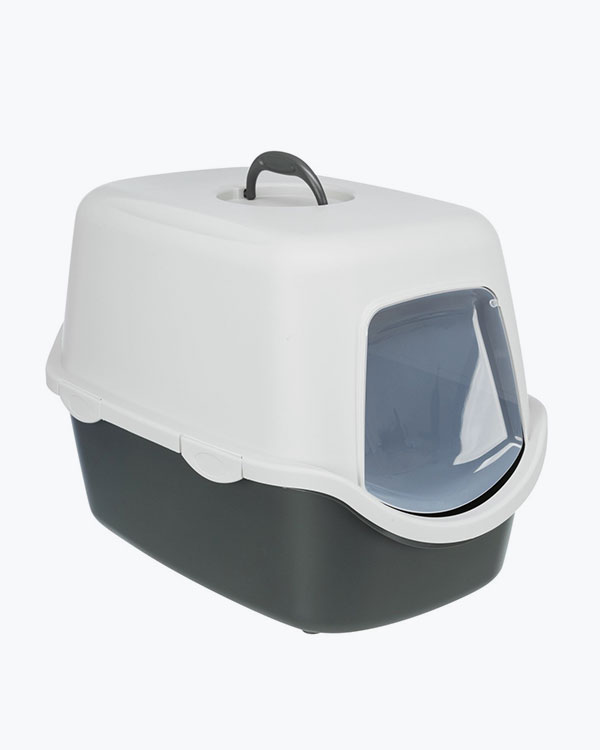 Туалет-будиночок Trixie Vico для котів, пластиковий, сірий, 40х40х56 см