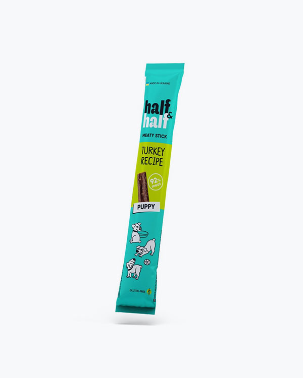 Лакомство Half&Half мясная палочка с индейкой, для щенков, 12 г