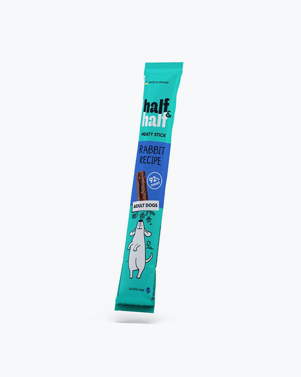 Лакомство Half&Half мясная палочка с кроликом, для собак, 12 г