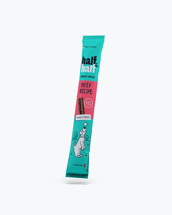 Лакомство Half&Half мясная палочка с говядиной, для собак, 12 г