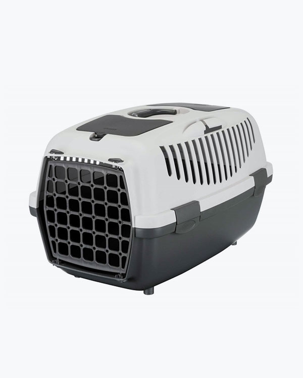 Контейнер-переноска Trixie Capri 2 для животных весом до 8 кг, серая пластик, размер XS-S, 37x34x55 см