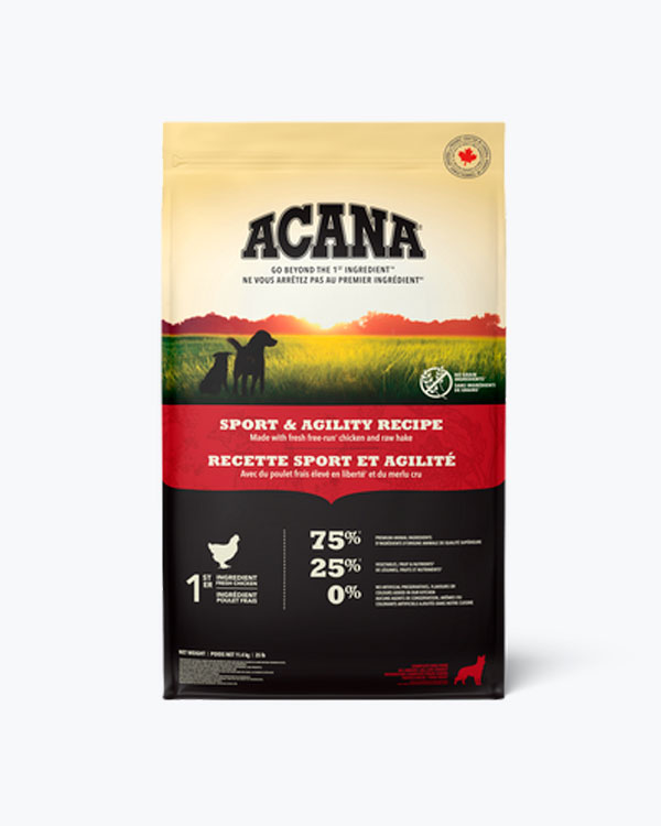 Сухой корм ACANA Sport & Agility, для активных собак, курица и индейка, 11.4 кг