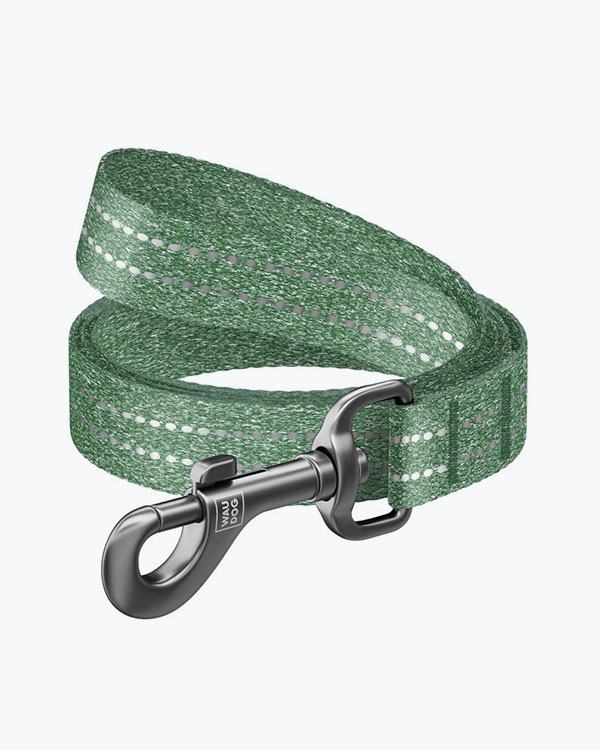 Поводок WAUDOG Re-cotton для собак из восстановленного хлопка, зеленый, размер L-XXL (25 мм, 500 см)