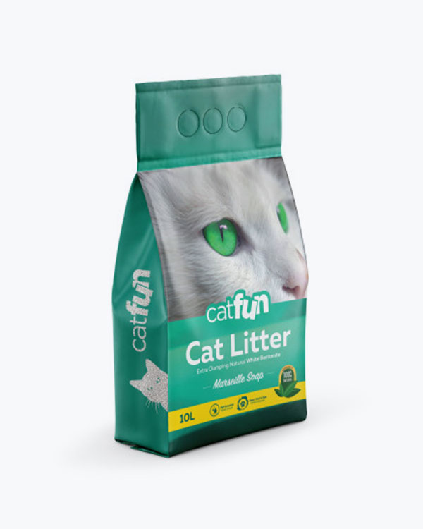 Наповнювач Catfun, для котячих туалетів, бентонітовий з ароматом марсельського мила, 10 л