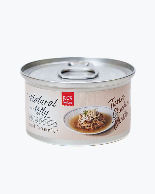 Вологий корм Natural Kitty Broth Series Tuna with Chicken in Broth для котів, з тунцем та куркою в бульйоні, 80 г