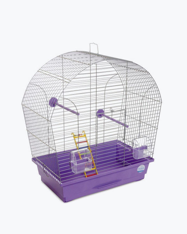 Клітка Природа Ліна для дрібних декоративних птахів хром/фіолетовая, 44x27x54 см