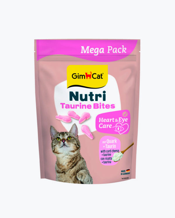Вітаміни GimCat Nutri Taurine Bites для дорослих котів для підтримки здоров'я серця із сиром і таурином, 425 г
