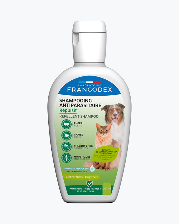 Шампунь-репелент Francodex Fresh Fragrance для тварин від комах, з героніолом, свіжий аромат, 250 мл
