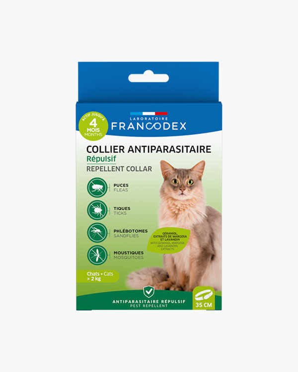 Нашийник-репелентний Francodex Repellent Collar для котів, з героніолом