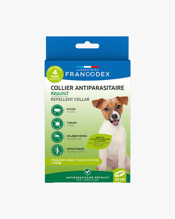 Нашийник-репелентний Francodex Repellent Collar для цуценят і дрібних собак, з героніолом