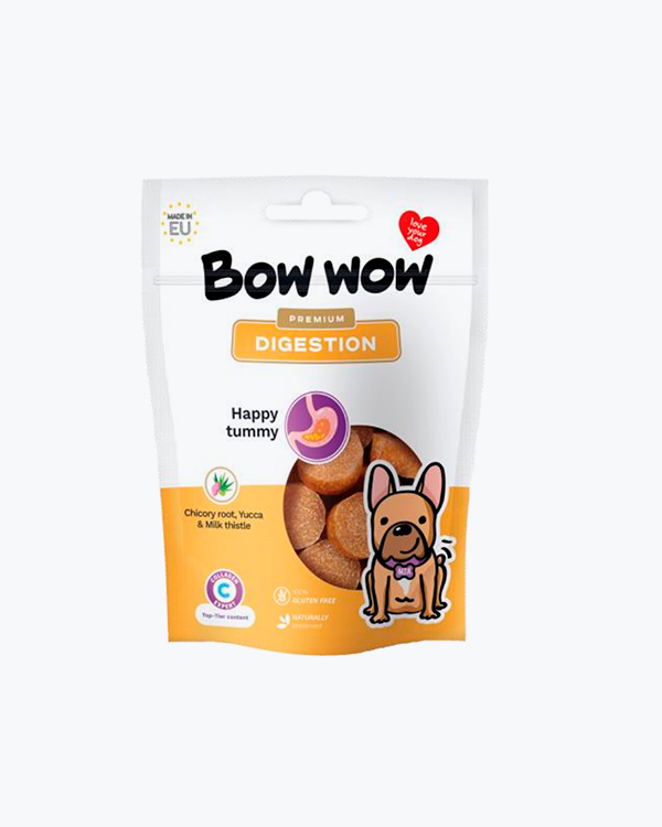 Ласощі  для собак Bow wow, Digestion снеки, покращення травлення, 60 г