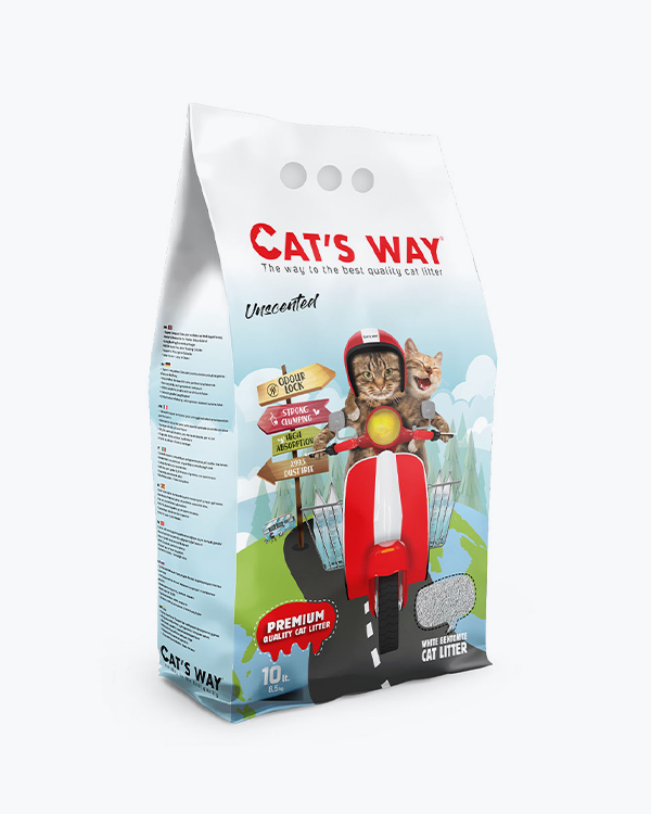 Бентонітовий наповнювач CAT'S WAY, натуральний білий, 10 л