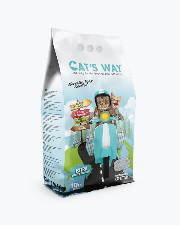 Бентонітовий наповнювач CAT'S WAY марсельске мило, бірюзові гранули, 10 л