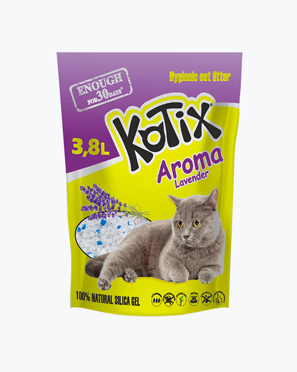 Наповнювач KOTIX для котячого туалету, з ароматом лаванди, 3.8 л