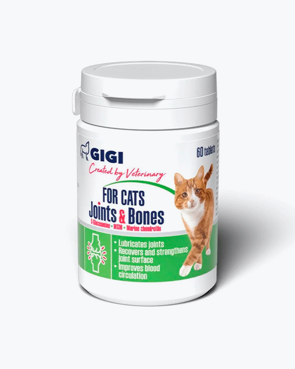Добавка GiGi For Cats Strong Joints & Bones, для здоров'я суглобів у котів, 60 таб