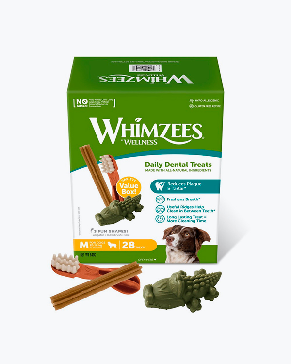 Набір ласощів Whimzees Variety Value M для собак, 28 шт