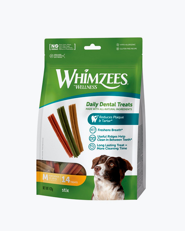 Ласощі Whimzees Stix, для собак, у формі паличок, M, 14 шт