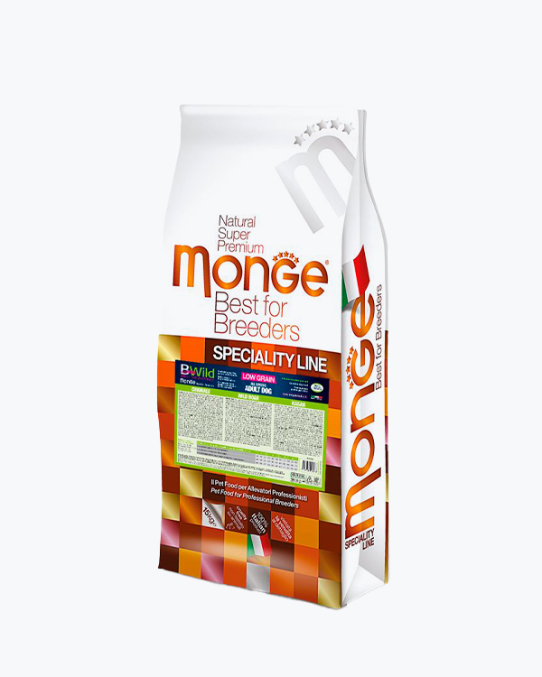 Сухой корм Monge Dog  Bwild Low Grain для взрослых собак всех пород дикий кабан, 15 кг
