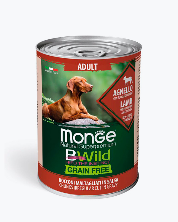 Влажный корм Monge Dog Wet Puppy & Junior для щенков всех пород ягненок с тыквой и цукини, 400 г