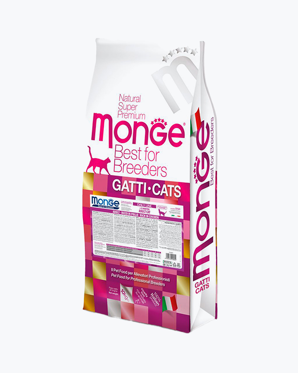 Сухий корм Monge Cat Adult для дорослих кішок з куркою, 10 кг