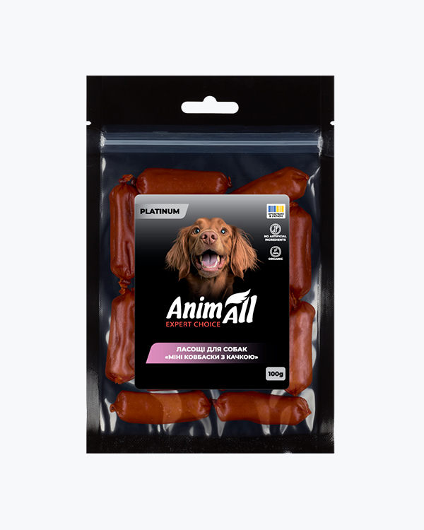 Ласощі для собак AnimAll Platinum М'ясні палички з куркою, 100 г