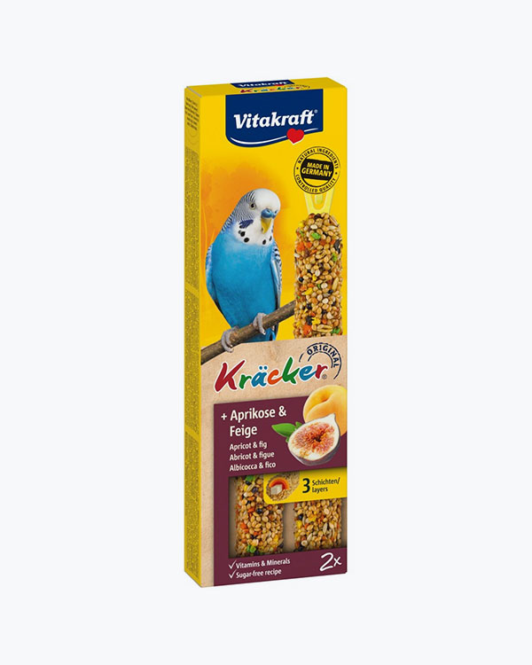 Ласощі Vitakraft Kracker Original Apricot and Fig, крекер для декоративних папуг, з фруктами, 2 шт/уп