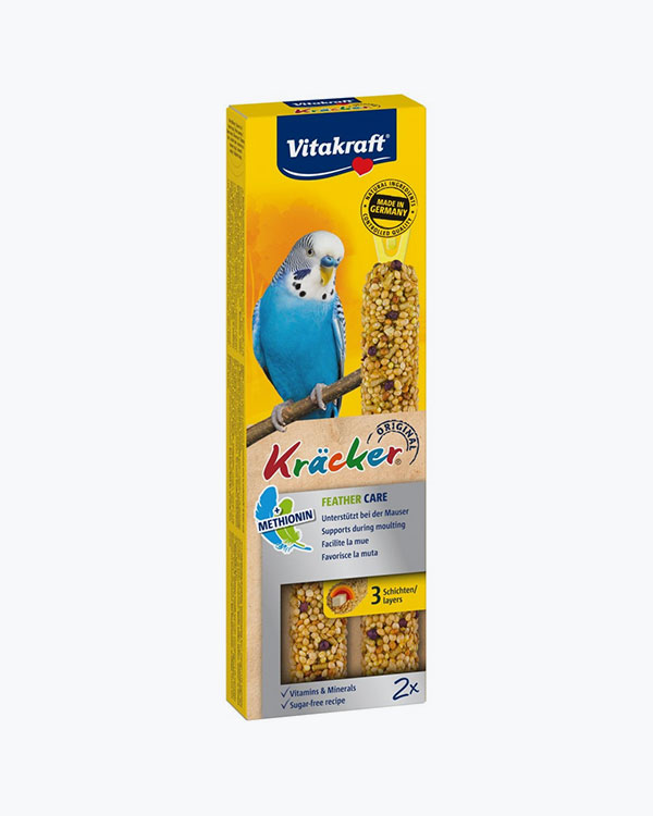 Ласощі Vitakraft Kracker Original Feather Care, крекер для декоративних папуг у період линьки, 2 шт/уп