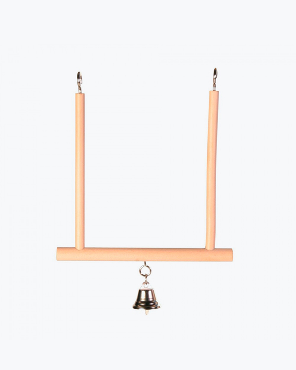 Іграшка Trixie для птахів Гойдалка з дзвіночком дерево, 12х13 см