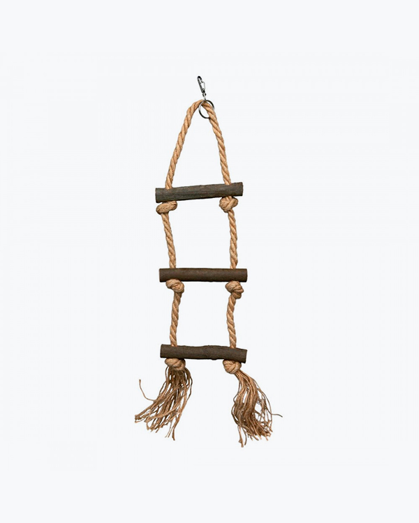 Іграшка Trixie Natural Living для птахів Драбинка мотузкова на 3 сходинки дерево, 40 см